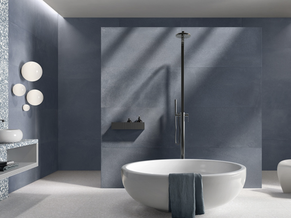 Fliseuniverset farvede terrazzo fliser BERLIN Blue