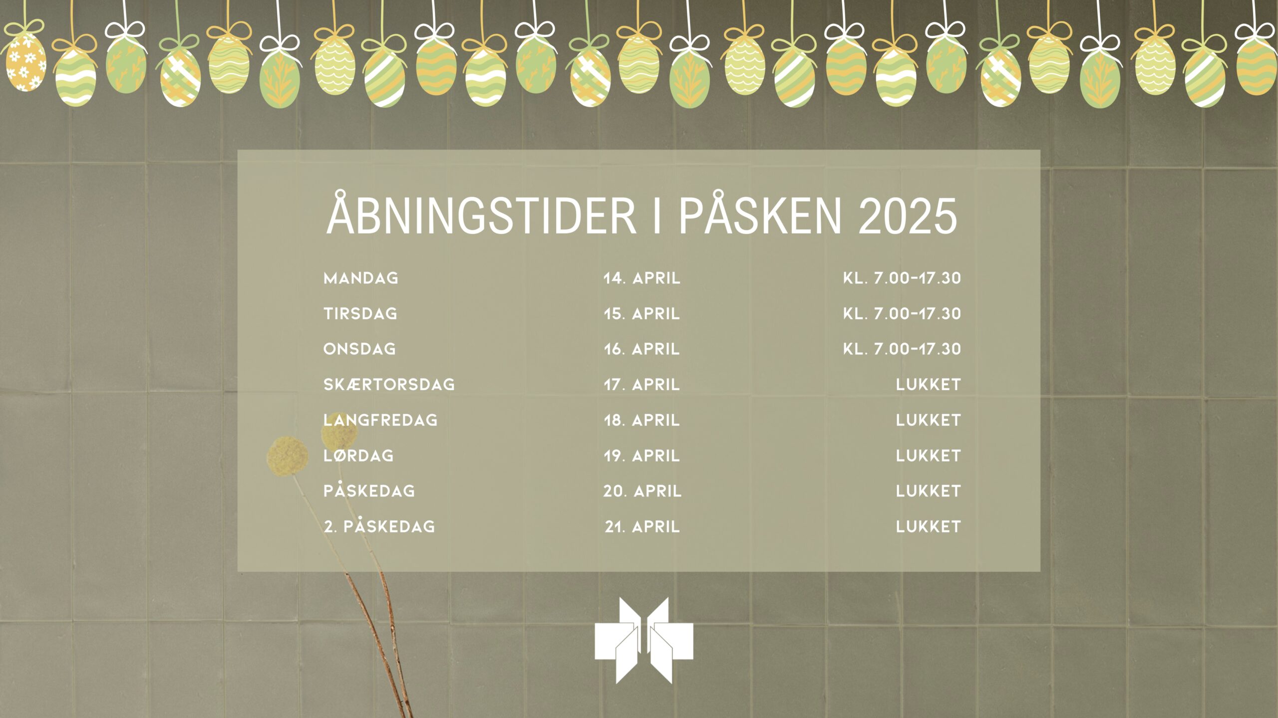 Påske 2025 åbningstider – Åbningstider